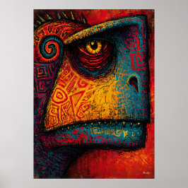 Urdinosaurier-Geist Abstract-Expressionist  Poster