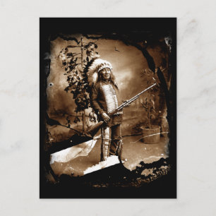 Ureinwohner Amerikas Vintage-Postkarte Postkarte
