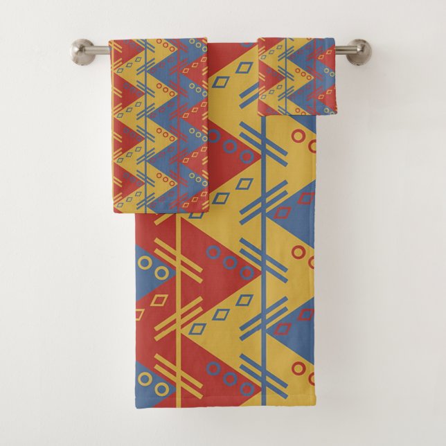 Ureinwohner-Azteke-Muster Badhandtuch Set (Insitu)