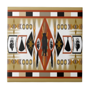 Ureinwohner-Bärn-Clan decken mit Ziegeln Fliese