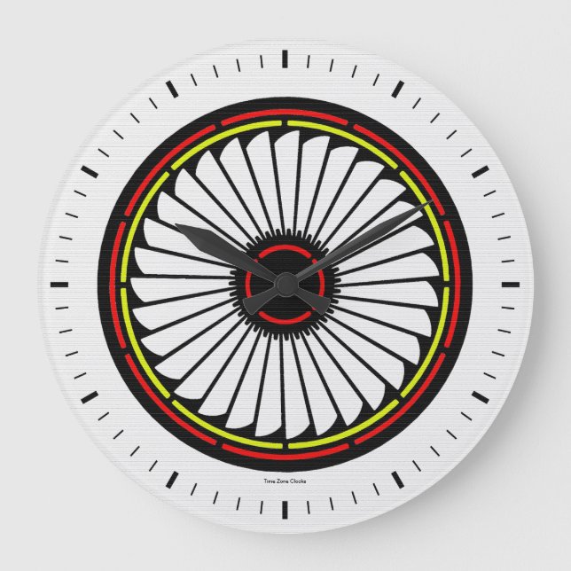 Ureinwohner-Blüten-große Wanduhr (Vorderseite)