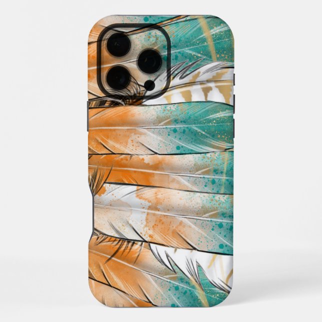 Ureinwohner-Feder-iPhone-Hülle iPhone 16 Pro Max Hülle (Rückseite)
