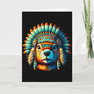 Ureinwohner Indianischer Waldmurmeltier Native Ame Karte