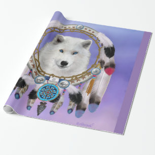 Ureinwohner Indischer Wolf Geist Geschenkpapier