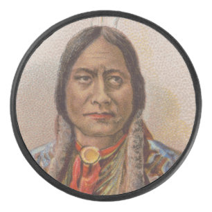 Ureinwohner: Lakota Sitting Bull, Werbeplakat für Eishockey Puck