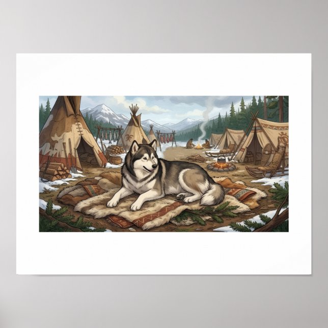 Ureinwohner Malamute   Poster (Vorne)