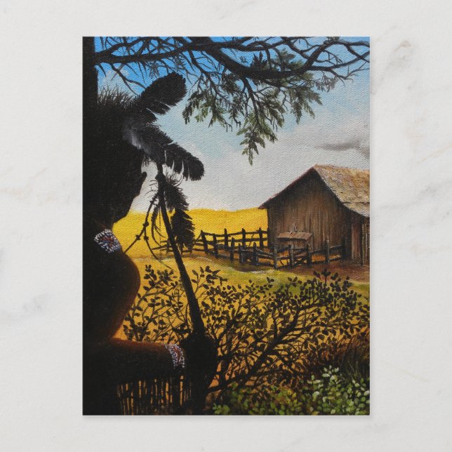 Ureinwohner-Malerei Postkarte (Vorderseite)