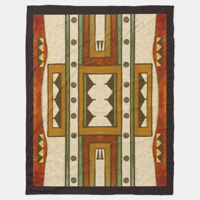 Ureinwohner-Muster: Cheyenne-Entwurf 1860's Fleecedecke (Vorderseite)