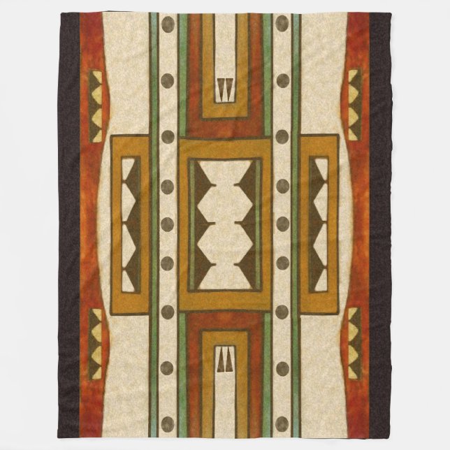 Ureinwohner-Muster: Cheyenne-Entwurf 1860's Fleecedecke (Vorderseite)