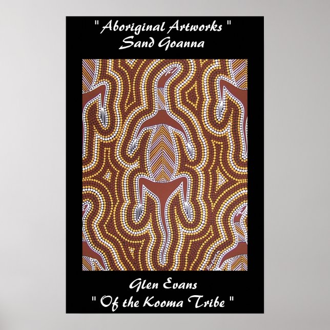 Ureinwohner Poster, Druck von SAND GOANNA Poster (Vorne)