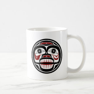 Ureinwohner Rot Schwarz Haida Kunst Otter Lachs Kaffeetasse