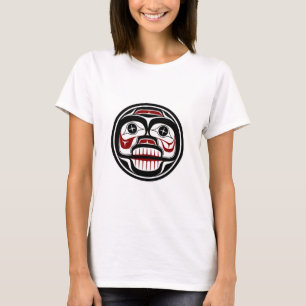 Ureinwohner Rot Schwarz Haida Schädel zum Weinen b T-Shirt