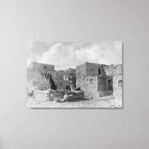 Ureinwohner-Schlange Kiva Oraibi des Hopi-(Moqui) Leinwanddruck