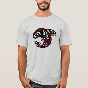 Ureinwohner-Stammes- Fisch-Entwurf T-Shirt