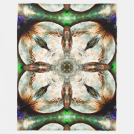Ureinwohner-Tierfalke-Geist-Totem-Mandala Fleecedecke