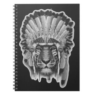 Ureinwohner-Tiger-Leiter Notizblock