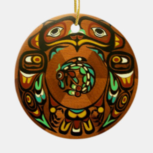 Ureinwohner-Weihnachtsverzierung Keramik Ornament