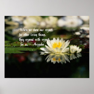 Ureinwohner-Zitate Poster