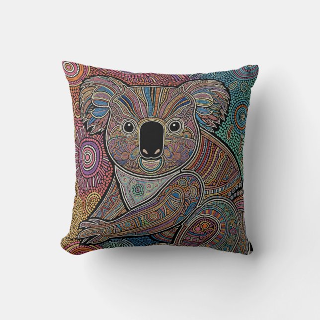 Ureinwohnerkunst des Koalas Kissen (Vorderseite)