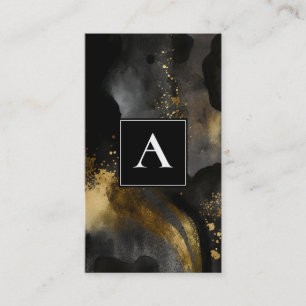 Urelementarer Sweep Schwarzes Gold Abstract Desi Visitenkarte