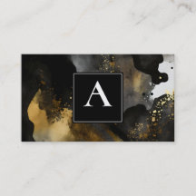 Urelementarer Sweep | Schwarzes Gold Abstract Desi