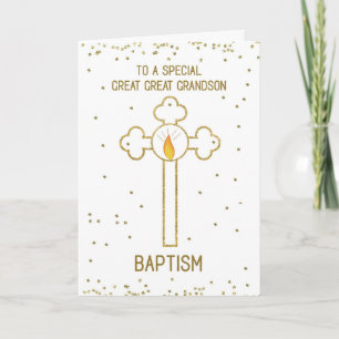 Urenkel Tauf Gold Kreuz Karte