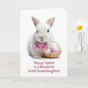 Urenkelin Frohe Ostern Süße Weiße Häschen Karte