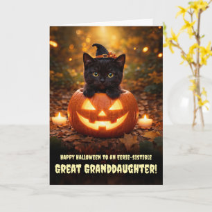 Urenkelin Frohes Halloween Süße Katze Karte