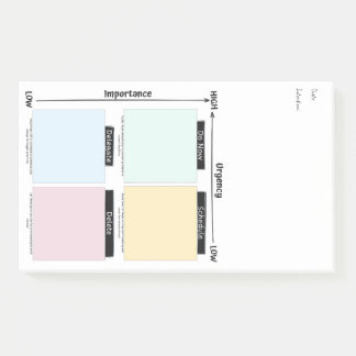 Urgent Important Eisenhower Matrix Post-It Notes Klebezettel
