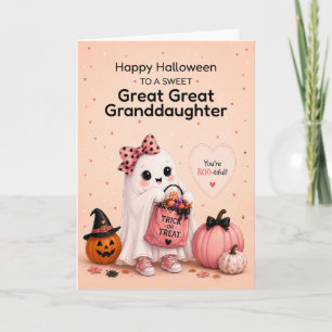 Urgroßenkelin Halloween Süßer Geist Karte