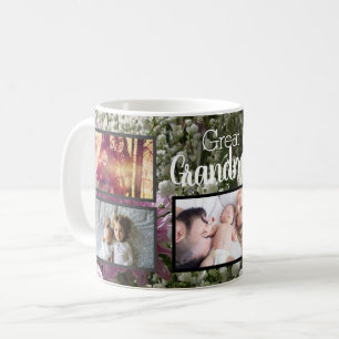 Urgroßmutter Familienfotos im Garten Kaffeetasse