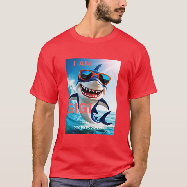 Urgroßmutter sind Großhai-Attacken-Gigi T-Shirt (Vorderseite)