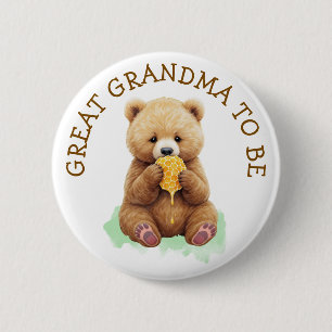 Urgroßmutter wird   Bärenjungen-Baby-Party Button