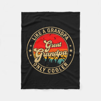 Urgroßvater wie ein Großvater, nur cooler Retro fü Fleecedecke