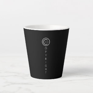 Urheberrecht Moderne schwarze Schrift Milchtasse