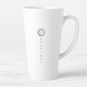Urheberrecht Moderne Weiße Schrift Milchtasse