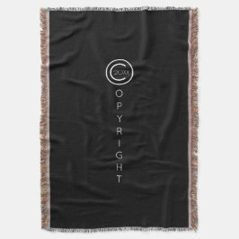 Urheberrecht Modernes Typografisches Schwarz Decke