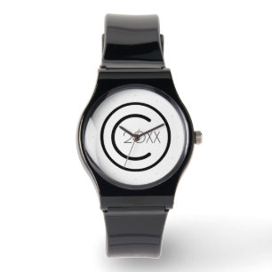 Urheberrecht selbst Moderne Typografie Armbanduhr
