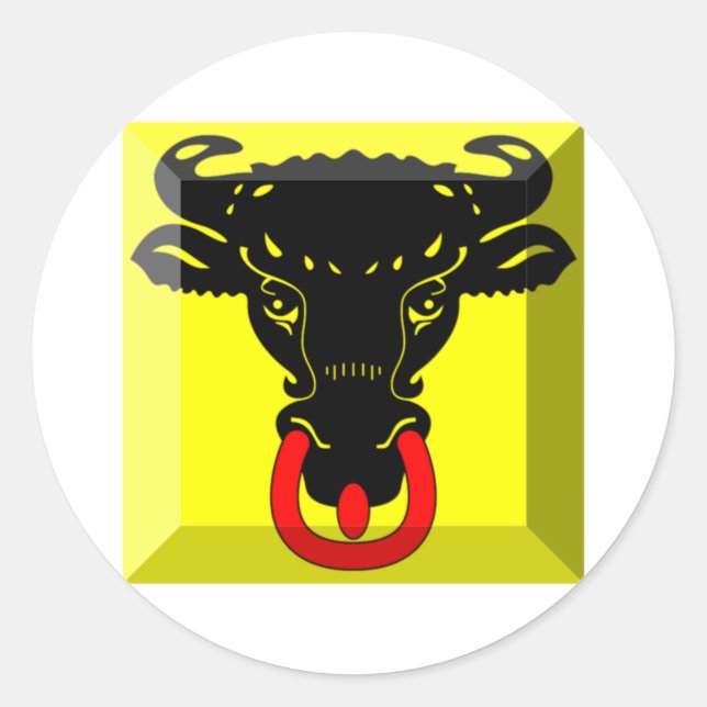 Uri Flag Gem Runder Aufkleber (Vorderseite)