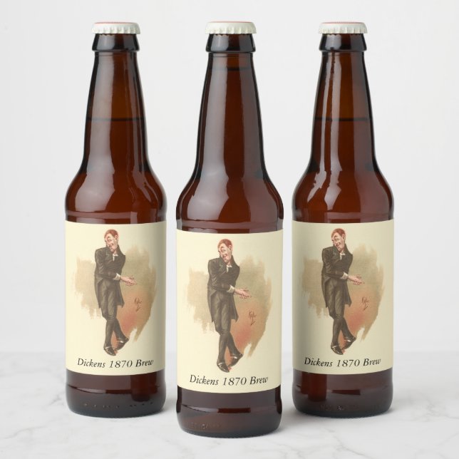 Uriah Heep von Kyd von Dickens' David Copperfield Bierflaschenetikett (Flaschen)