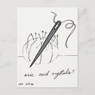 Uric Acid Crystals Postkarte