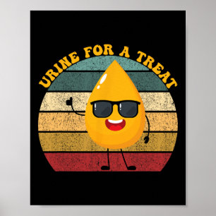 Urin für eine Leckerei Urologie Squad Funny Hallow Poster
