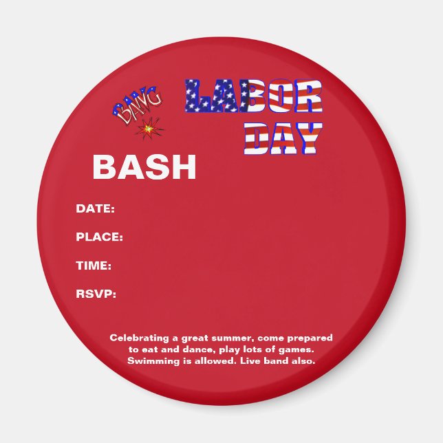 Urknall am Arbeitstag Magnet (Vorne)