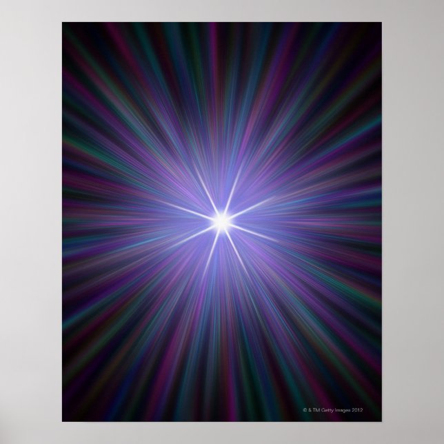Urknall, konzeptionelle Computerkunst. Poster (Vorne)