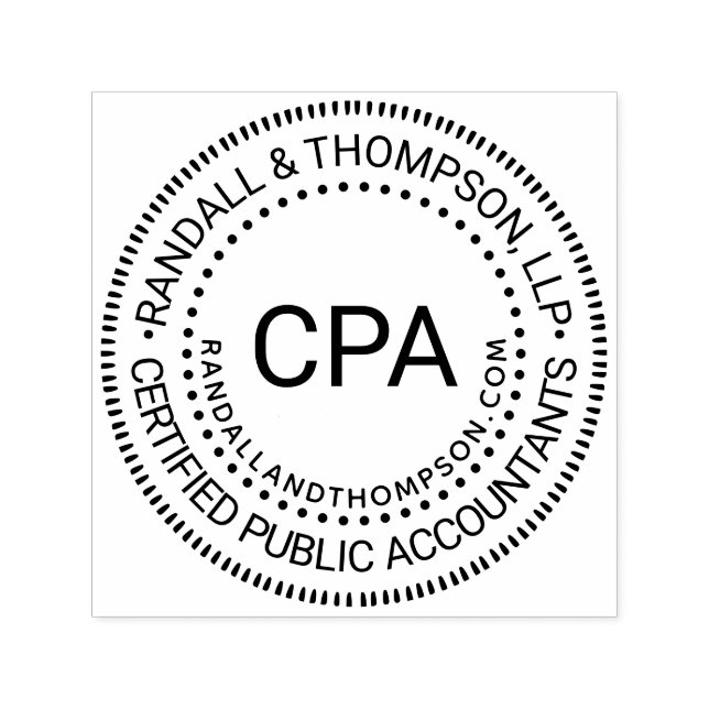 URL der CPA Cert Public Accountant-Firma Permastempel (Design)