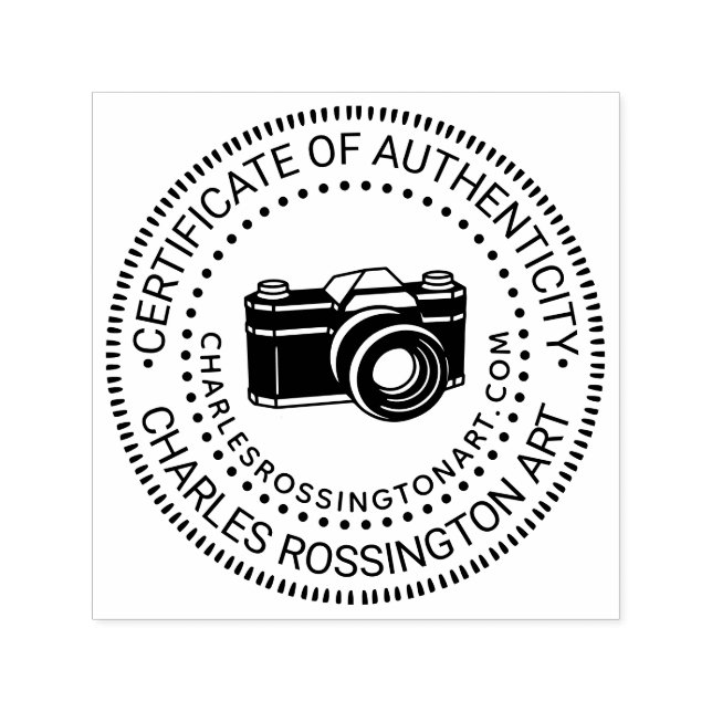 URL der Kamera Nr. 6 "Certificate of Authenticity" Permastempel (Design)