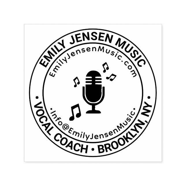 URL des Firmennamens "Vocal Coach Voice" E-Mail Permastempel (Design)
