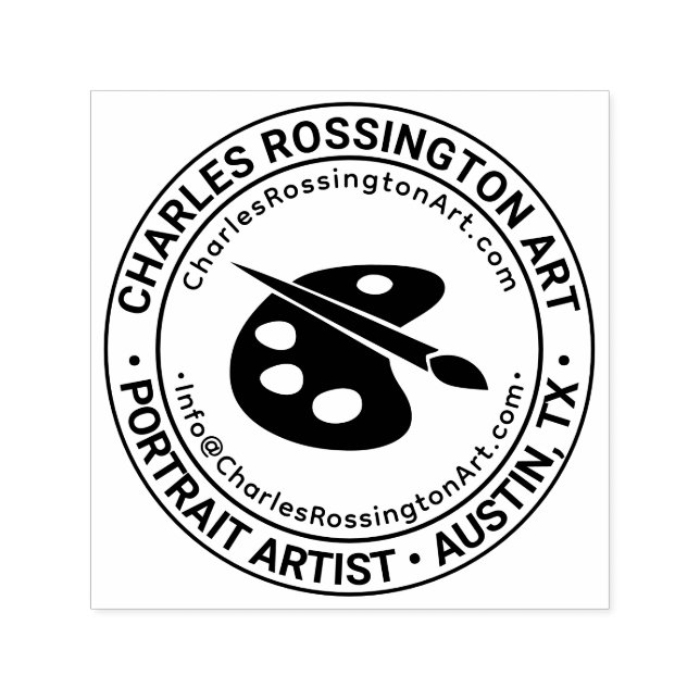 URL des Geschäftsnamens "Artist Palette" E-Mail Permastempel (Design)
