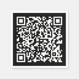 URL eingeben und Scannercode erstellen SCHWARZ-W Serviette