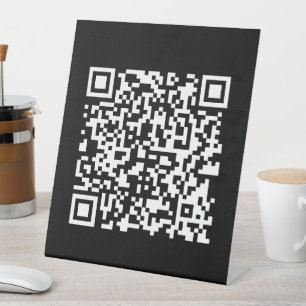 URL eingeben und Scannercode erstellen SCHWARZ-W Sockelschild